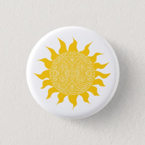 Bright Yellow Sunshine Button