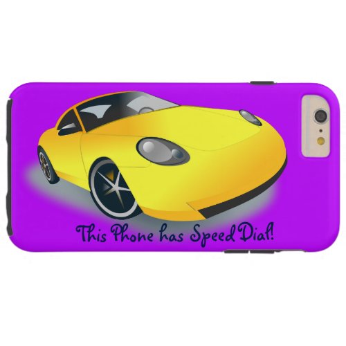 Bright Yellow Superfast Sports Car Designer Case