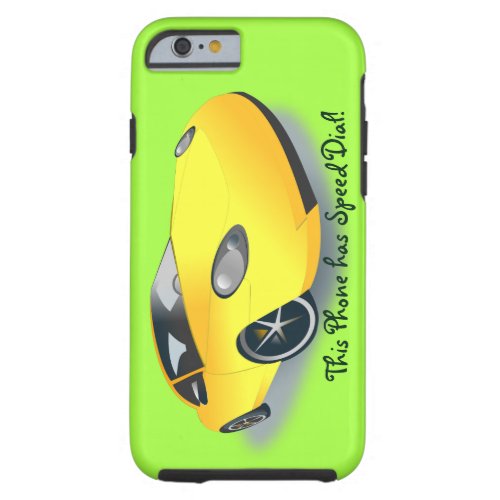 Bright Yellow Superfast Sports Car Designer Case