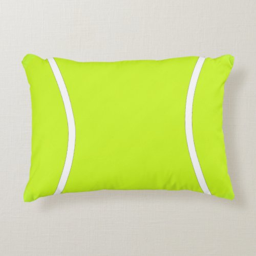 Bright Yellow Tennis Ball Accent Pillow