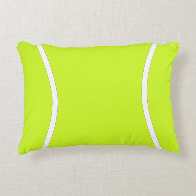 Bright Yellow Tennis Ball Accent Pillow (Front)