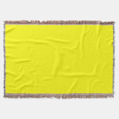 Bright yellow throw blanket