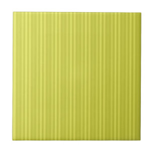 Bright Yellow Vertical Stripes Ceramic Tile