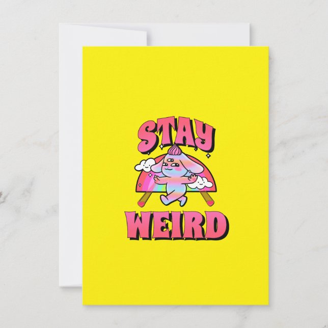 Bright Yellow Wallpaper | Bold Minimalist Design Thank You Card (Front)