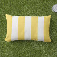 Bright Yellow White Wide Cabana Stripe