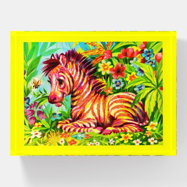 bright zebra paperweight (Front)