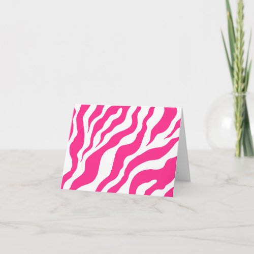 Bright Zebra Print Thank You Card