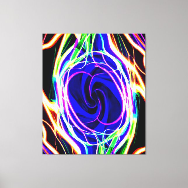 Brighten Up Your Space with Neon Patterns Canvas Print (Front)