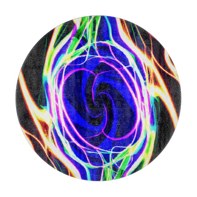 Brighten Up Your Space with Neon Patterns Cutting Board (Front)