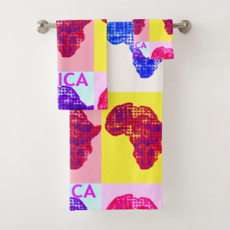 Brighten Your Bath: Africa Checkered Pop Art Towel