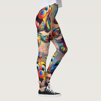 Brighten your day with our Cheerful Critters Carto Leggings