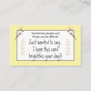 Brighten Your Day Yellow Floral Kindness Cards