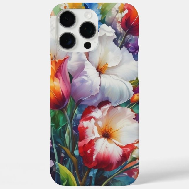 Brighten Your Gift with a Bold Floral Design Case-Mate iPhone Case (Back)