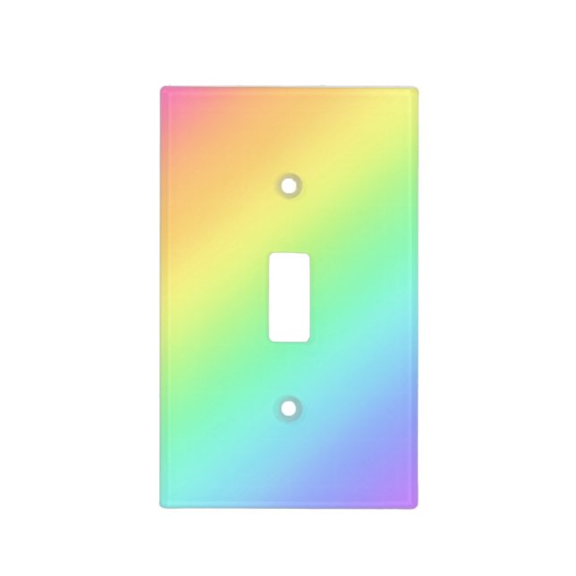 Brighter Rainbow Gradient Switch Wall Plate (Front)