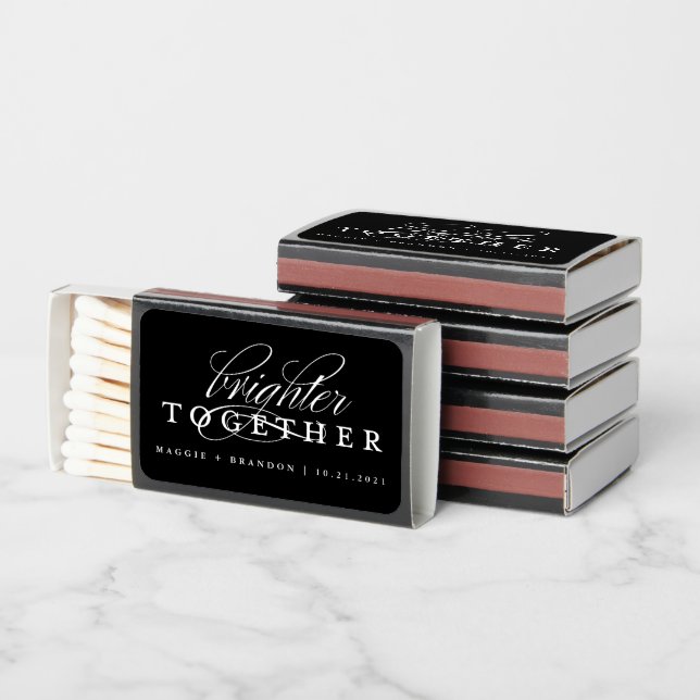 Brighter Together Black White Matchboxes (Stacked)