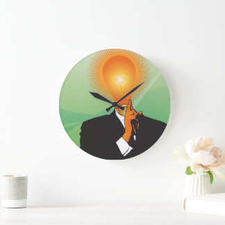 Brightest Bulb in the Knife Drawer Large Clock