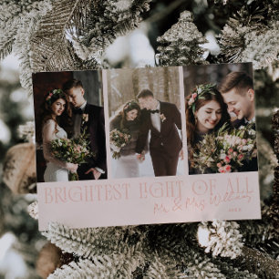 Brightest Light Of All Peach Wedding Announcement