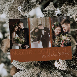 Brightest Light Terracotta Wedding Announcement