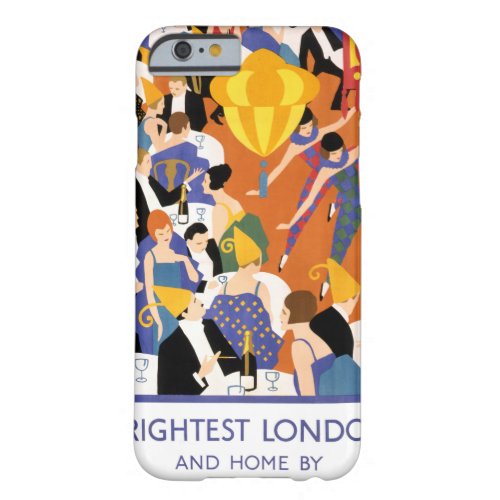 Brightest London Vintage Poster Restored Barely There iPhone 6 Case