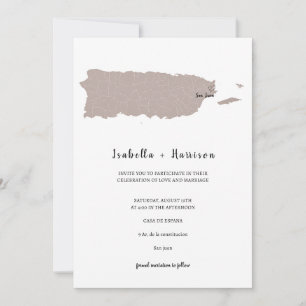 BRIGHTEST Puerto Rico Wedding Invitation Template
