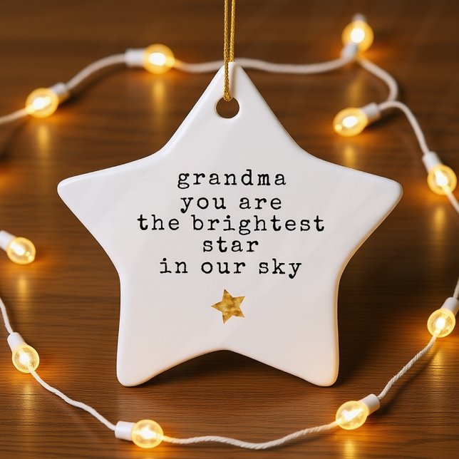 Brightest Star Memorial Loving Memory Ceramic Ornament (Creator Uploaded)