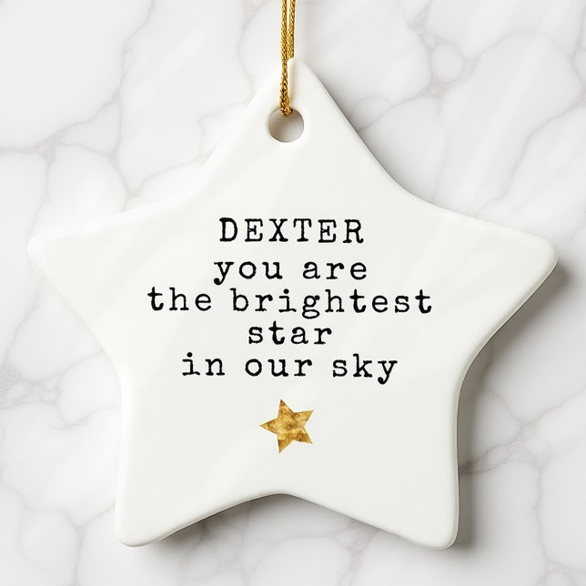 Brightest Star Pet Memorial Ceramic Ornament (Creator Uploaded)