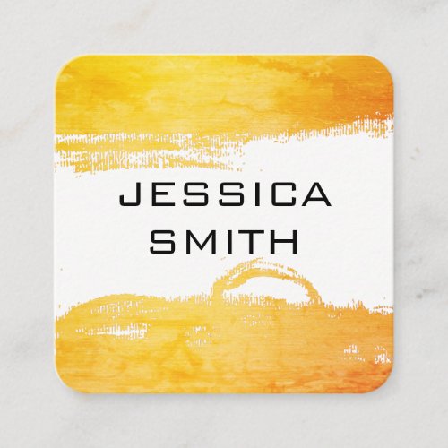 Brightly Brushed Square Business Card