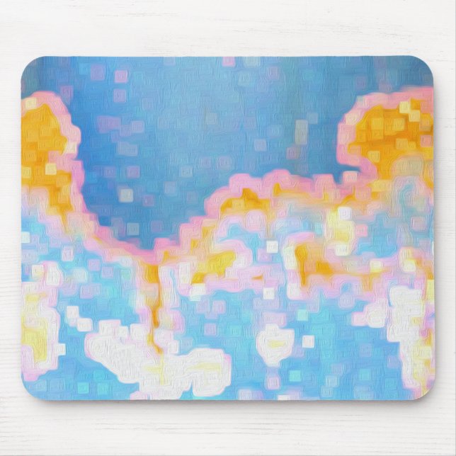 Brightly Colored Abstract Pattern Mouse Pad (Front)