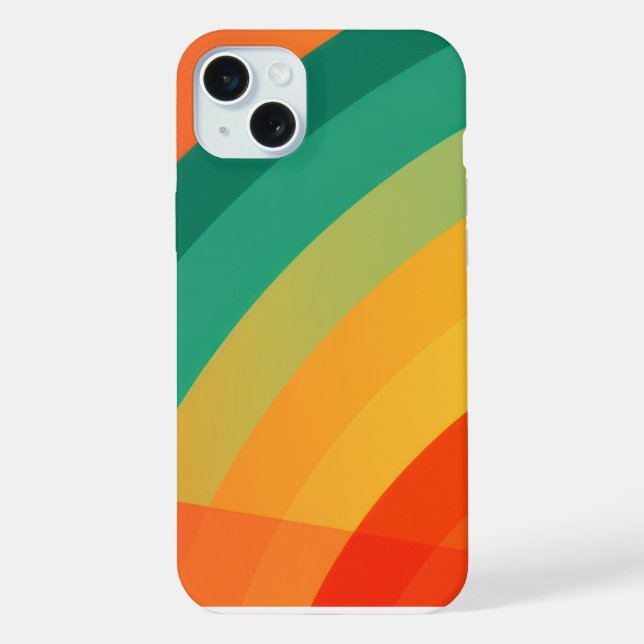 Brightly colored arcs background iphone case (Back)
