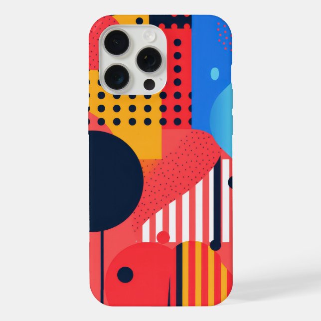 Brightly-colored background with circles iphone case (Back)