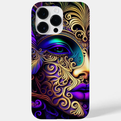 BRIGHTLY COLORED BEAUTIFUL MARDI GRAS MASK Case_Mate iPhone 14 PRO MAX CASE