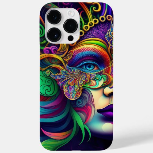 BRIGHTLY COLORED BEAUTIFUL MARDI GRAS WOMAN  Case_Mate iPhone 14 PRO MAX CASE