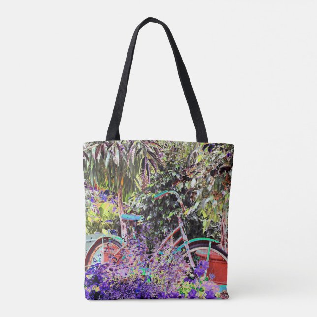 Brightly Colored Bicycle Tote Bag (Back)