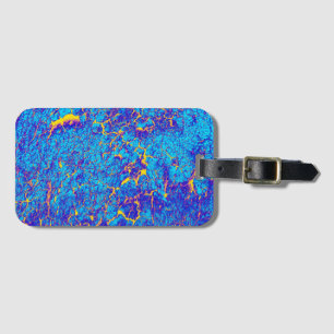 Brightly Colored Blue Purple Yellow Abstract Luggage Tag