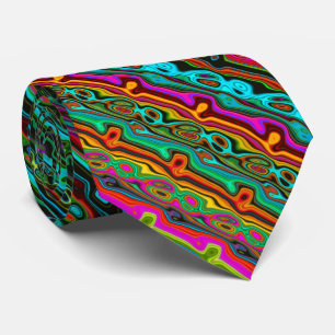 Brightly Colored Colorful Abstract Pattern Neck Tie