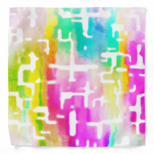 Brightly Colored Crazy Colorful Abstract Pattern Bandana
