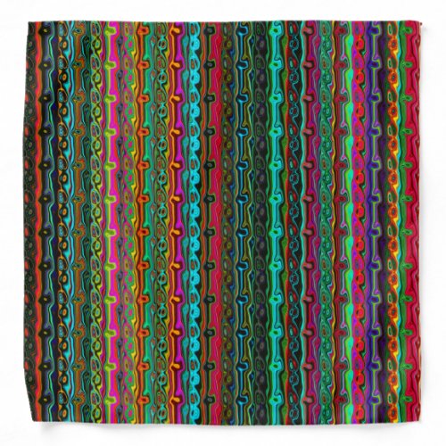 Brightly Colored Crazy Colorful Abstract Pattern Bandana