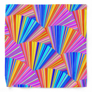 Brightly Colored Crazy Colorful Abstract Pattern Bandana