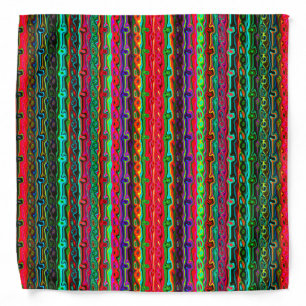 Brightly Colored Crazy Colorful Abstract Pattern Bandana
