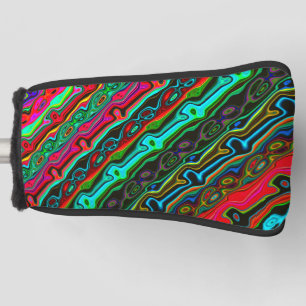 Brightly Colored Crazy Colorful Abstract Pattern Golf Head Cover