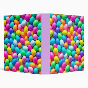 Brightly colored Easter Egg/Spring  3 Ring Binder