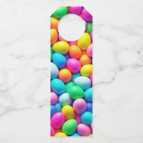 Brightly colored Easter EggSpring  Bottle Hanger Tag