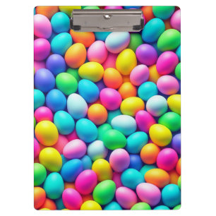 Brightly colored Easter Egg/Spring Clipboard