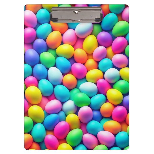 Brightly colored Easter Egg/Spring  Clipboard (Front)