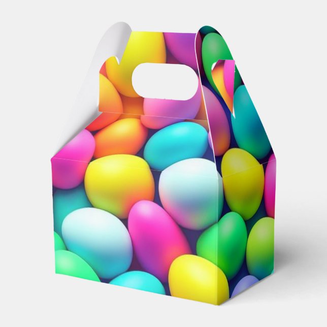 Brightly colored Easter Egg/Spring  Favor Boxes (Front Side)
