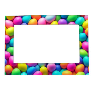 Brightly colored Easter Egg/Spring  Magnetic Frame