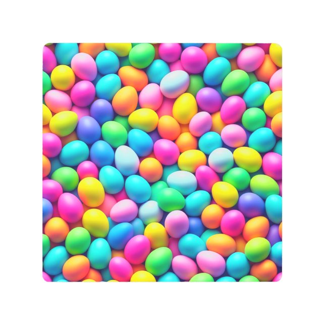 Brightly colored Easter Egg/Spring  Metal Print (Front)