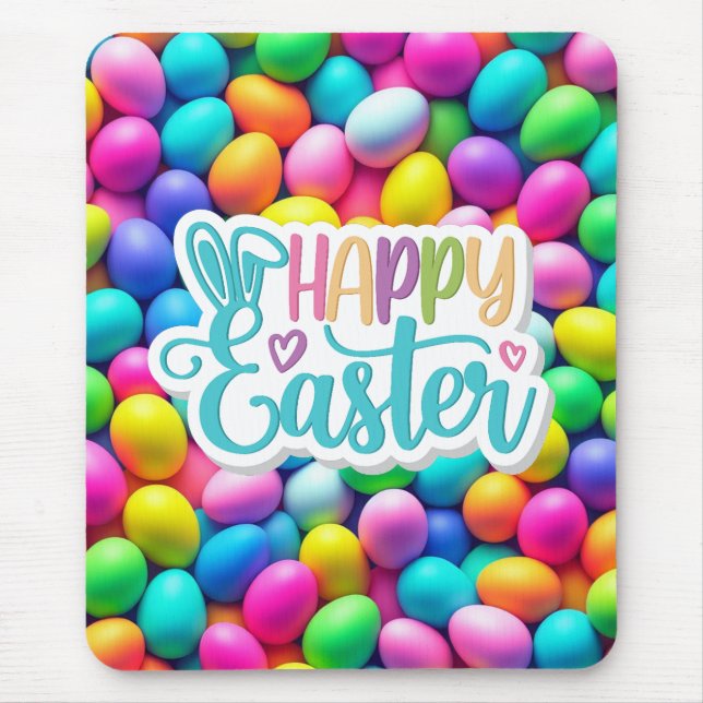 Brightly colored Easter Egg/Spring  Mouse Pad (Front)