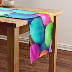 Brightly colored Easter Egg/Spring Short Table Runner