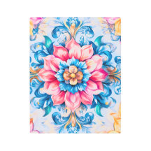 Brightly Colored Floral Mandala